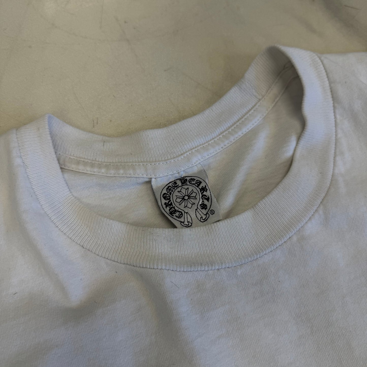 Chrome Hearts Big Cross Back Logo White/Blue