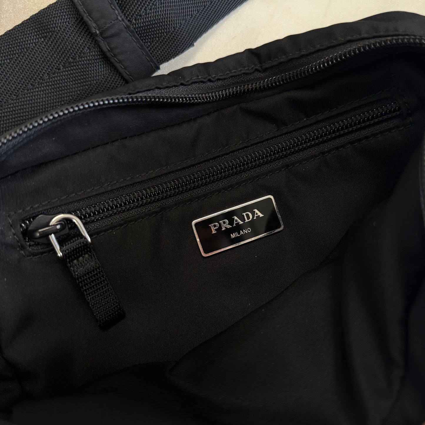 Prada Re-Nylon Tessuto Belt Bag Black