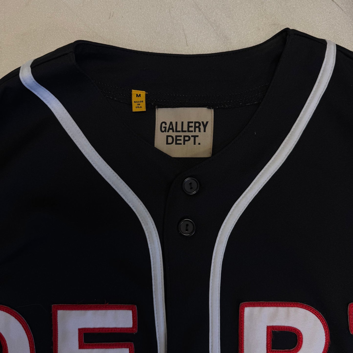 Gallery Dept Baseball Button Up Shirt Black