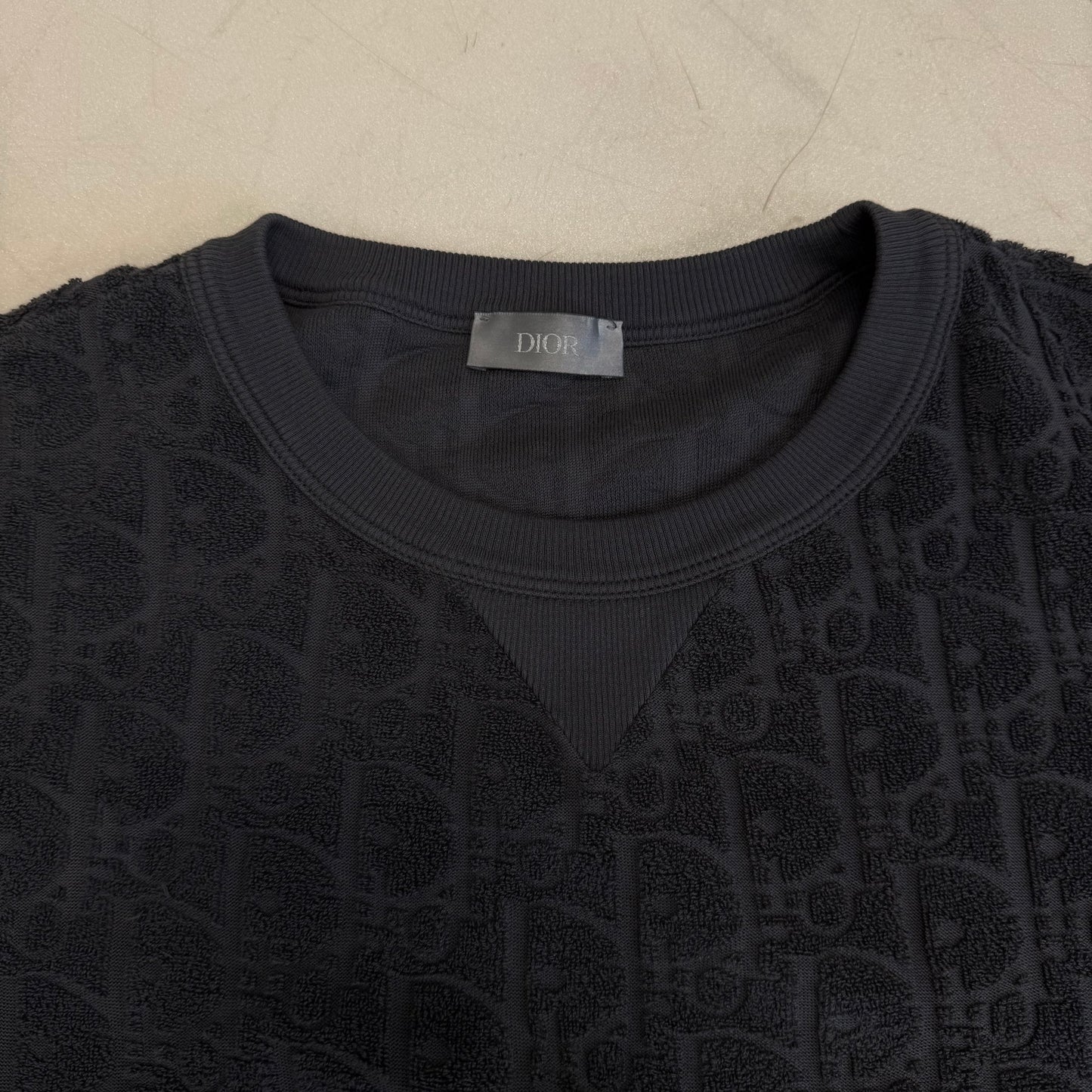 Dior Oblique Towel Tee Dark Grey