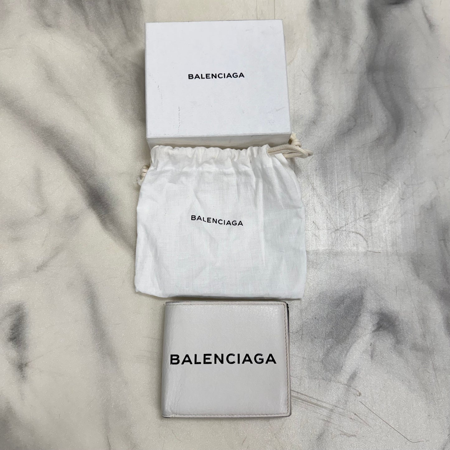 Balenciaga Logo Bifold White