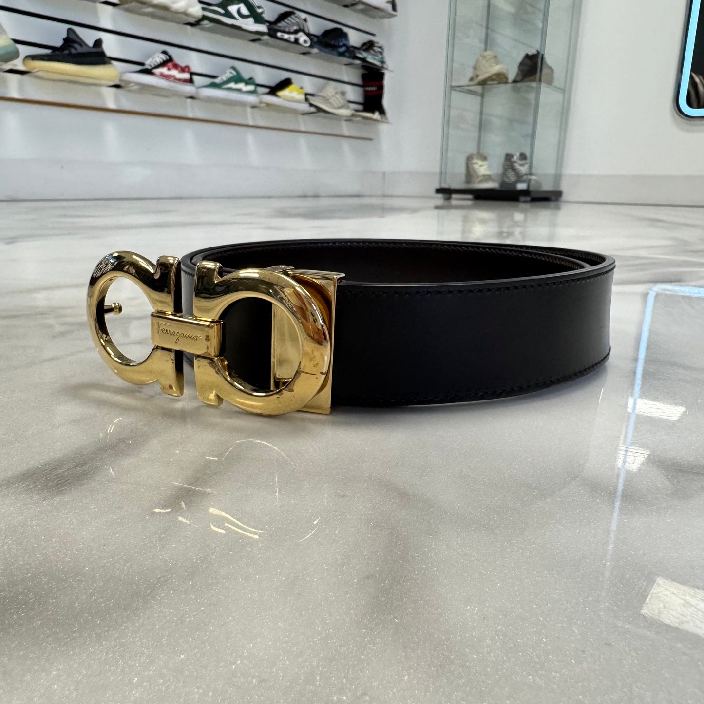 Ferragamo Brown/Black Reversible Belt