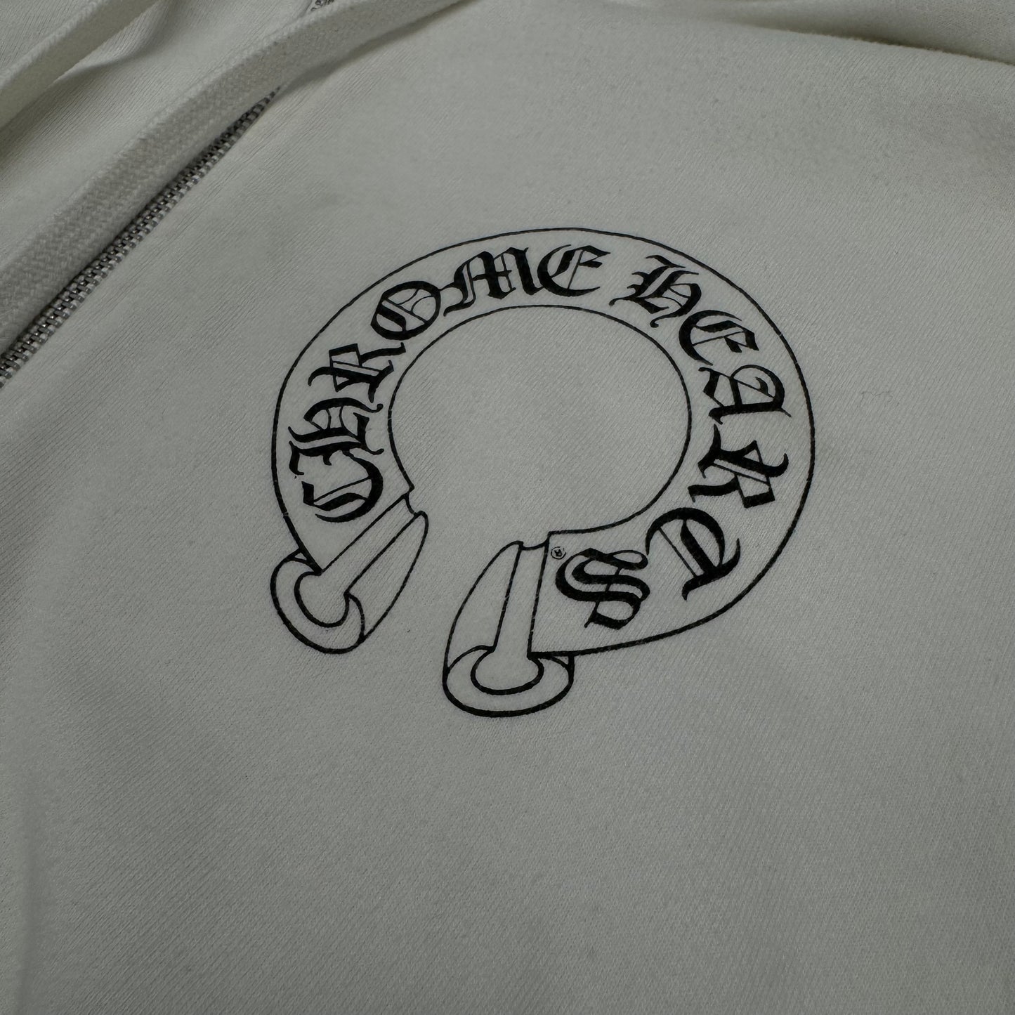 Chrome Hearts Floral Horseshoe Zip Up White