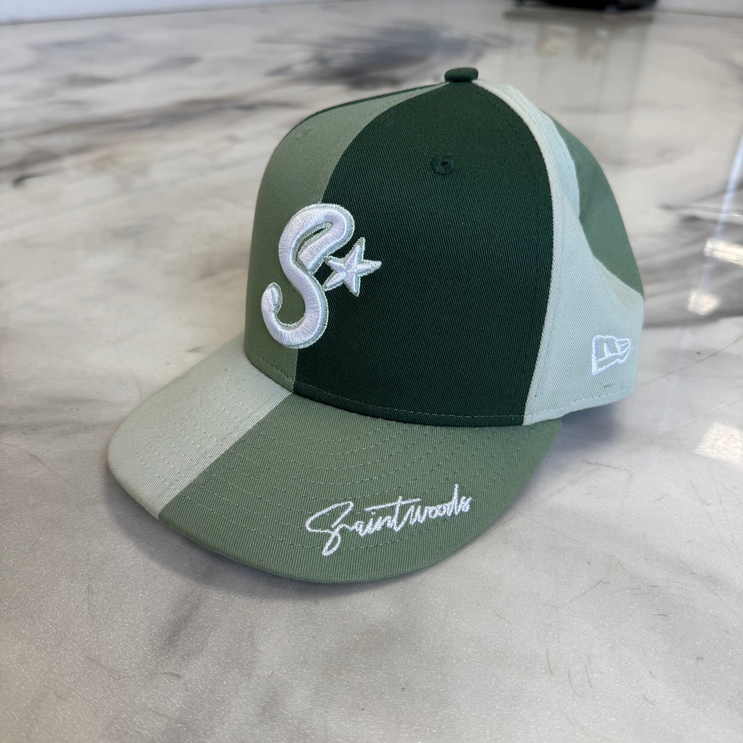 Saintwoods 3 Tone Green Fitted Hat