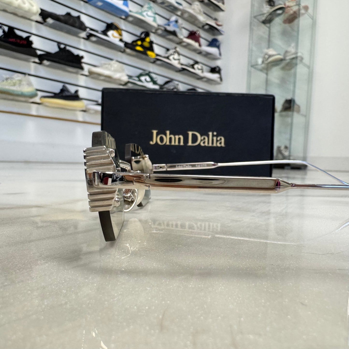 John Dalia Frameless Green Tint Glasses
