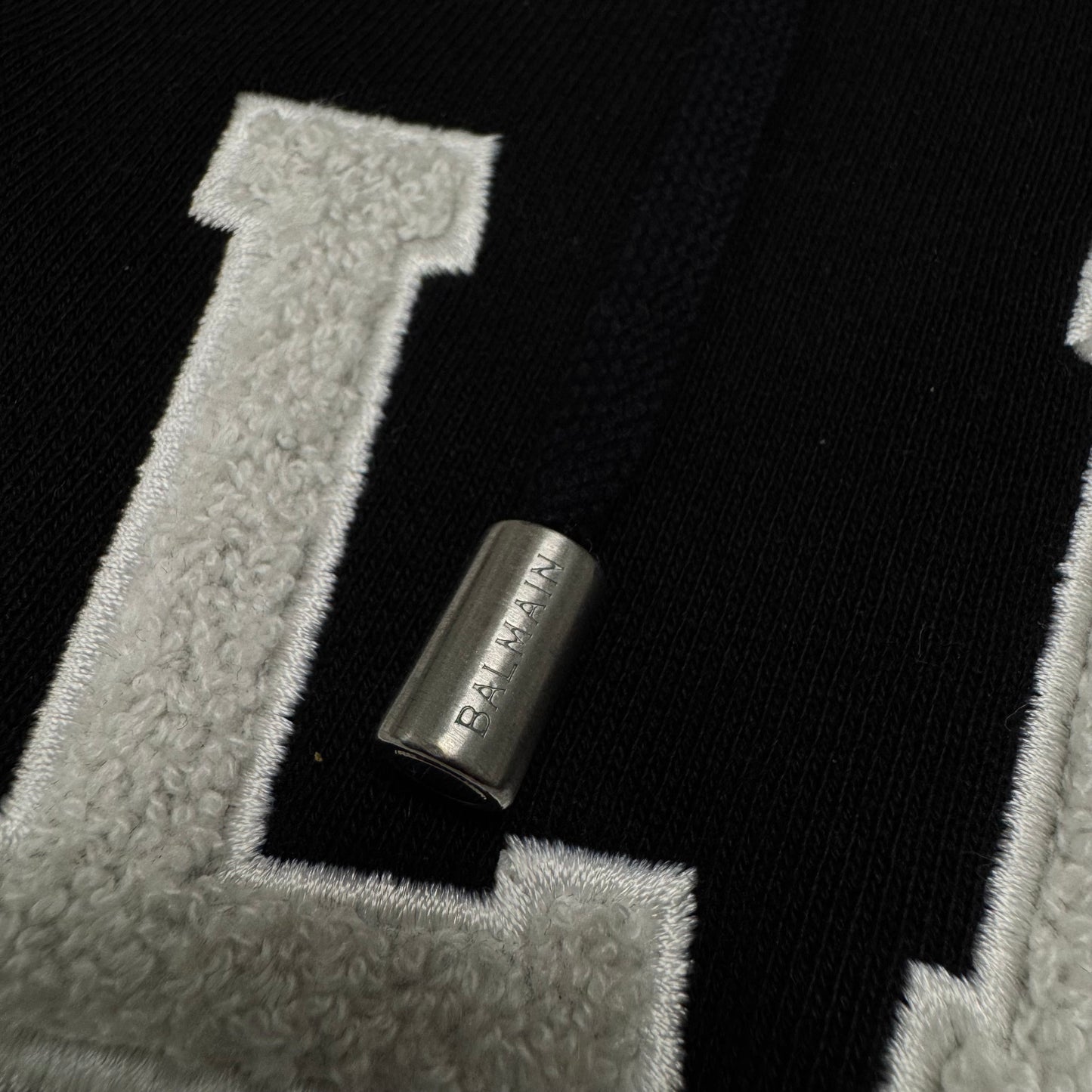 Balmain Logo Hoodie Black