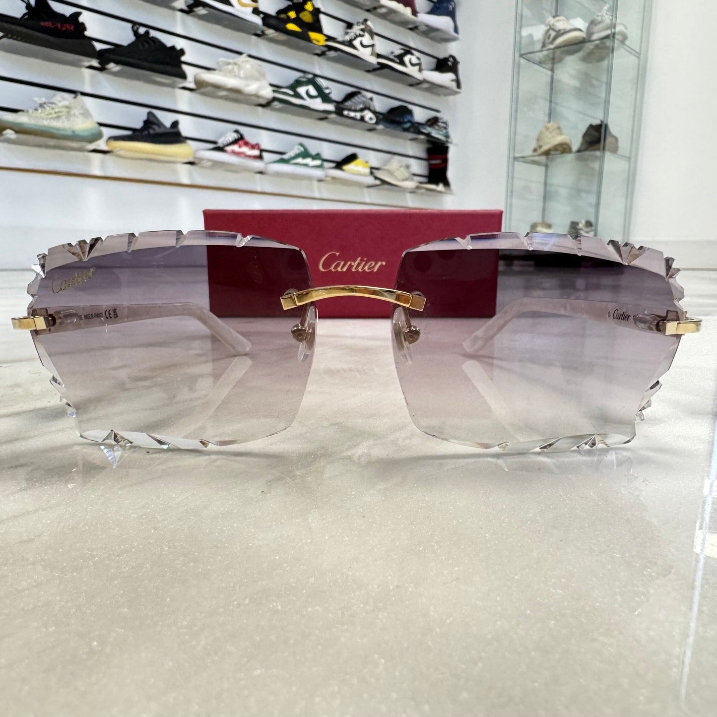 Cartier C Decor Acetate Diamond Cut Glasses