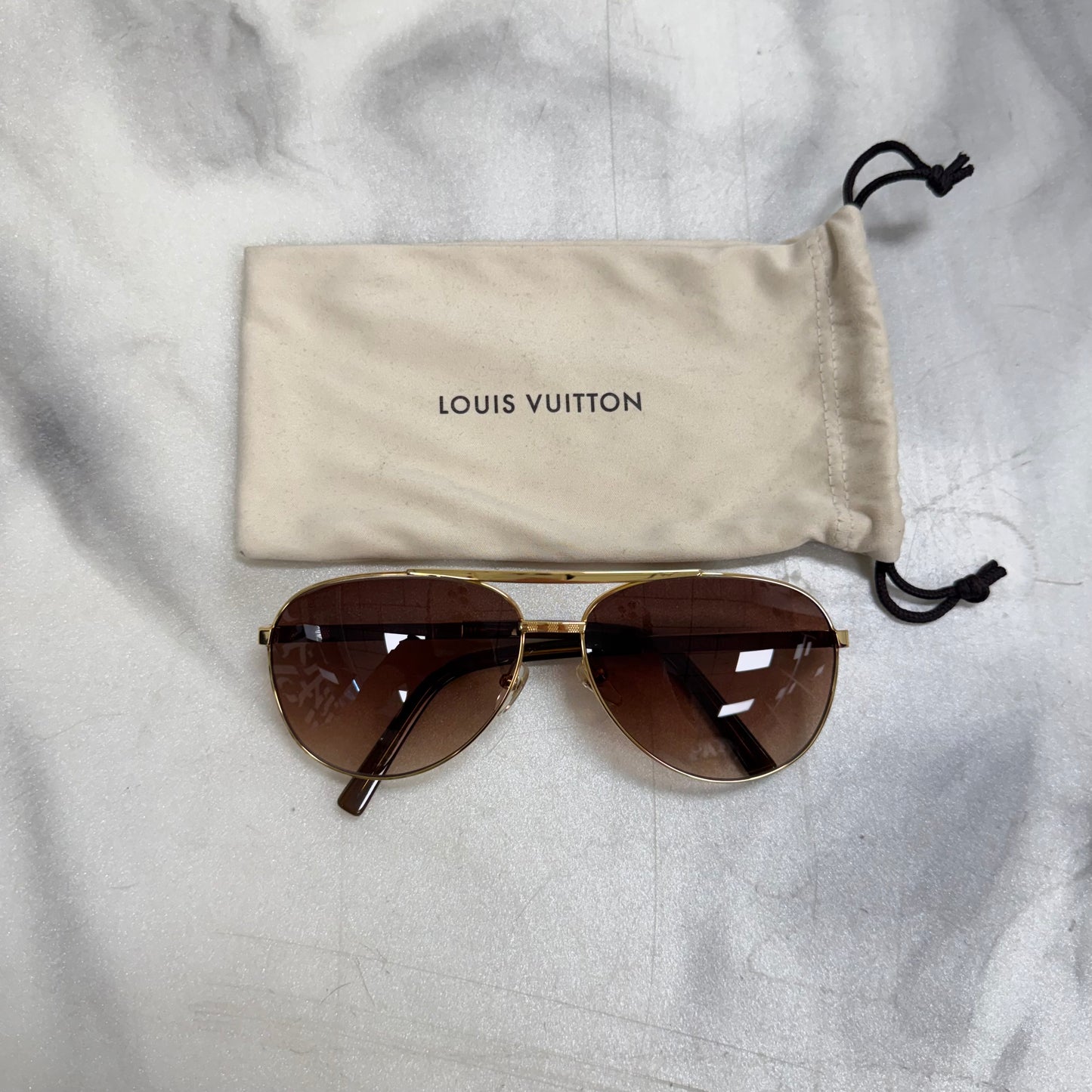 Louis Vuitton Attitude Pilote Gold Sunglasses