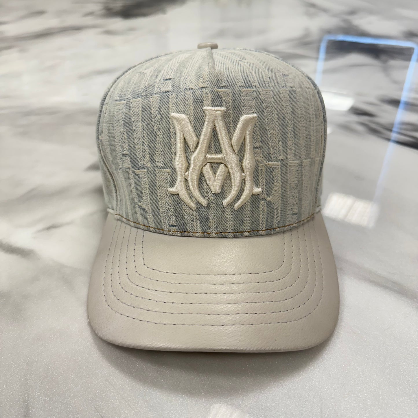 Amiri Jacquard Logo MA Hat Distressed