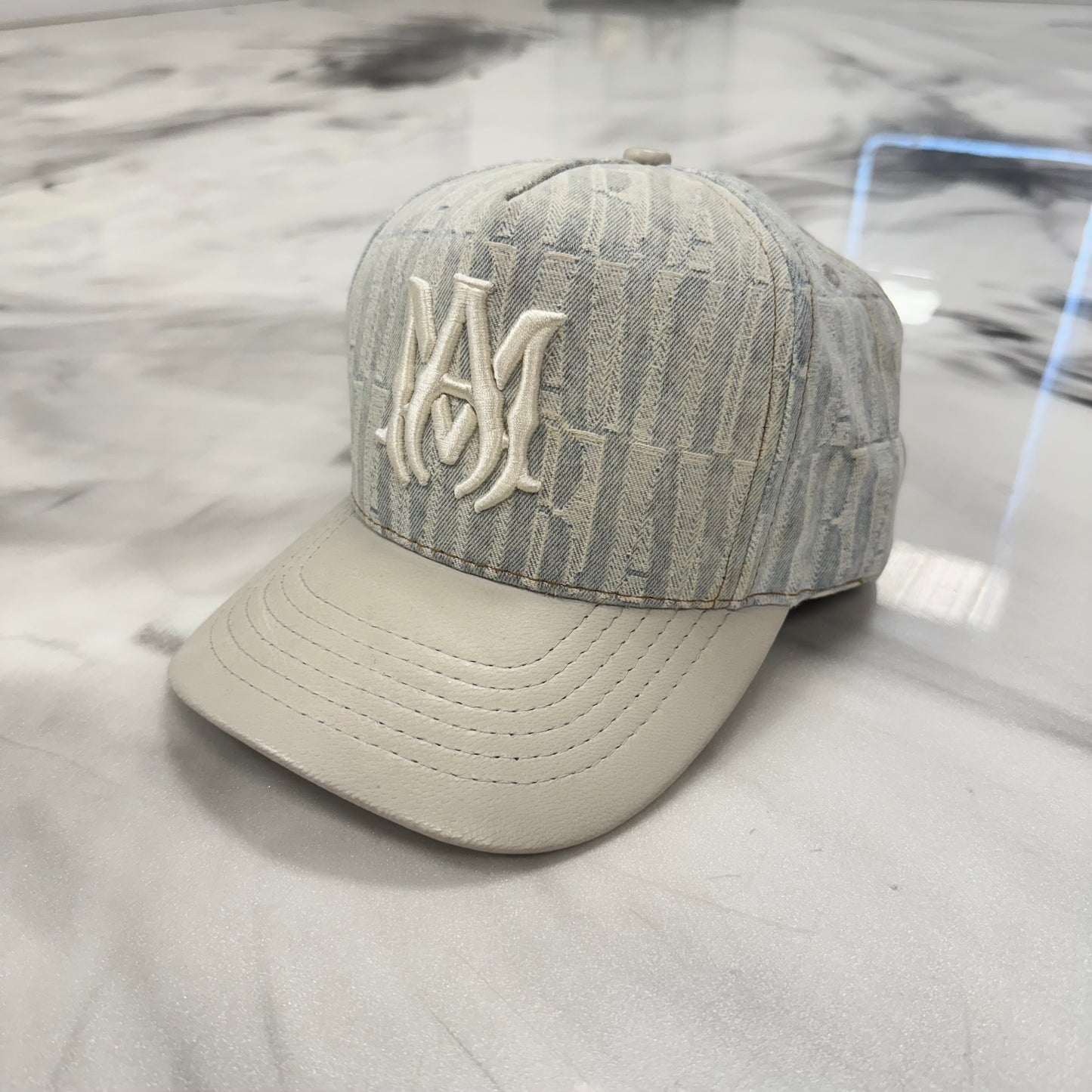 Amiri Jacquard Logo MA Hat Distressed