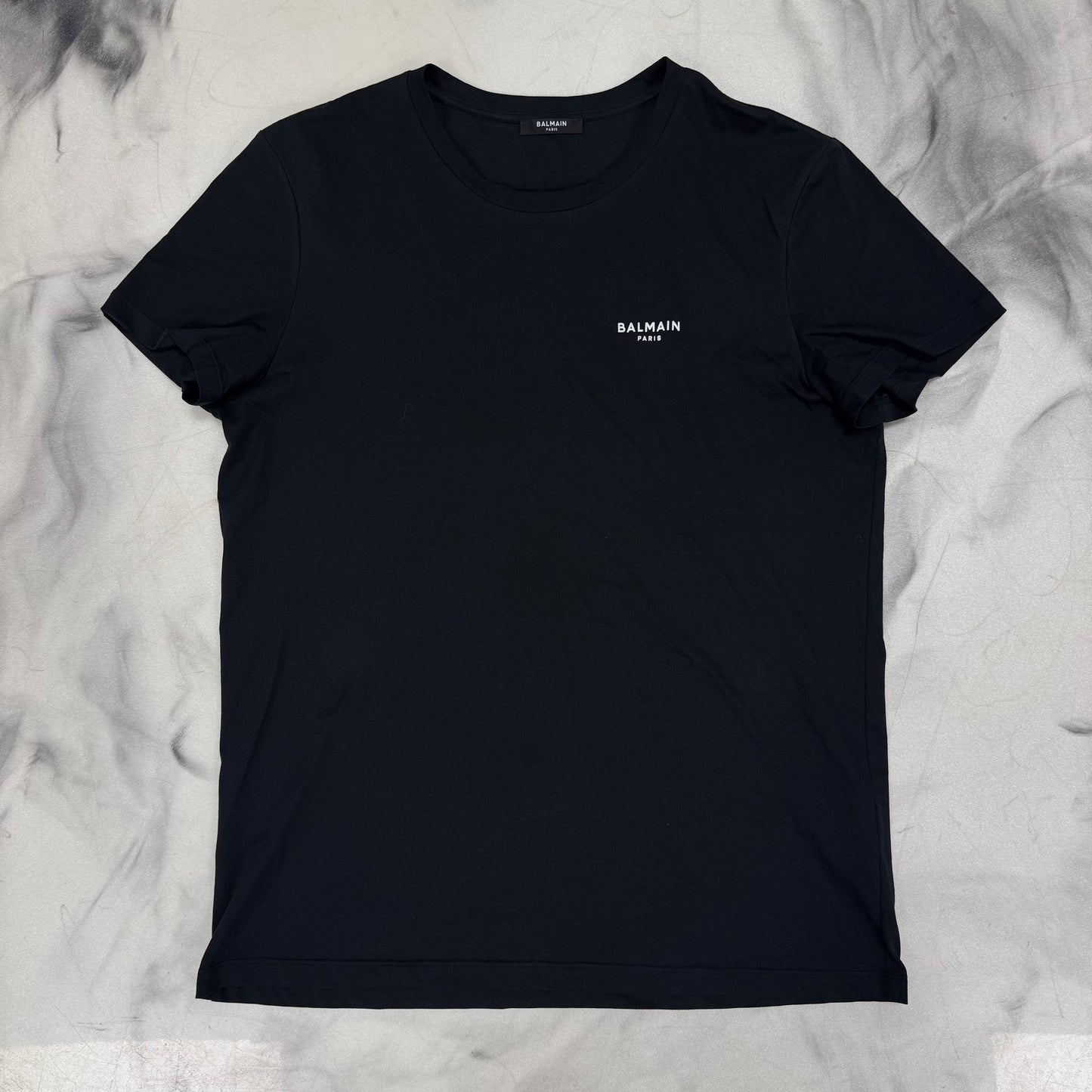 Balmain Chest Logo Tee Black