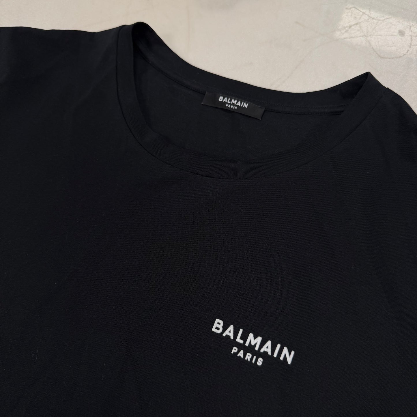 Balmain Chest Logo Tee Black