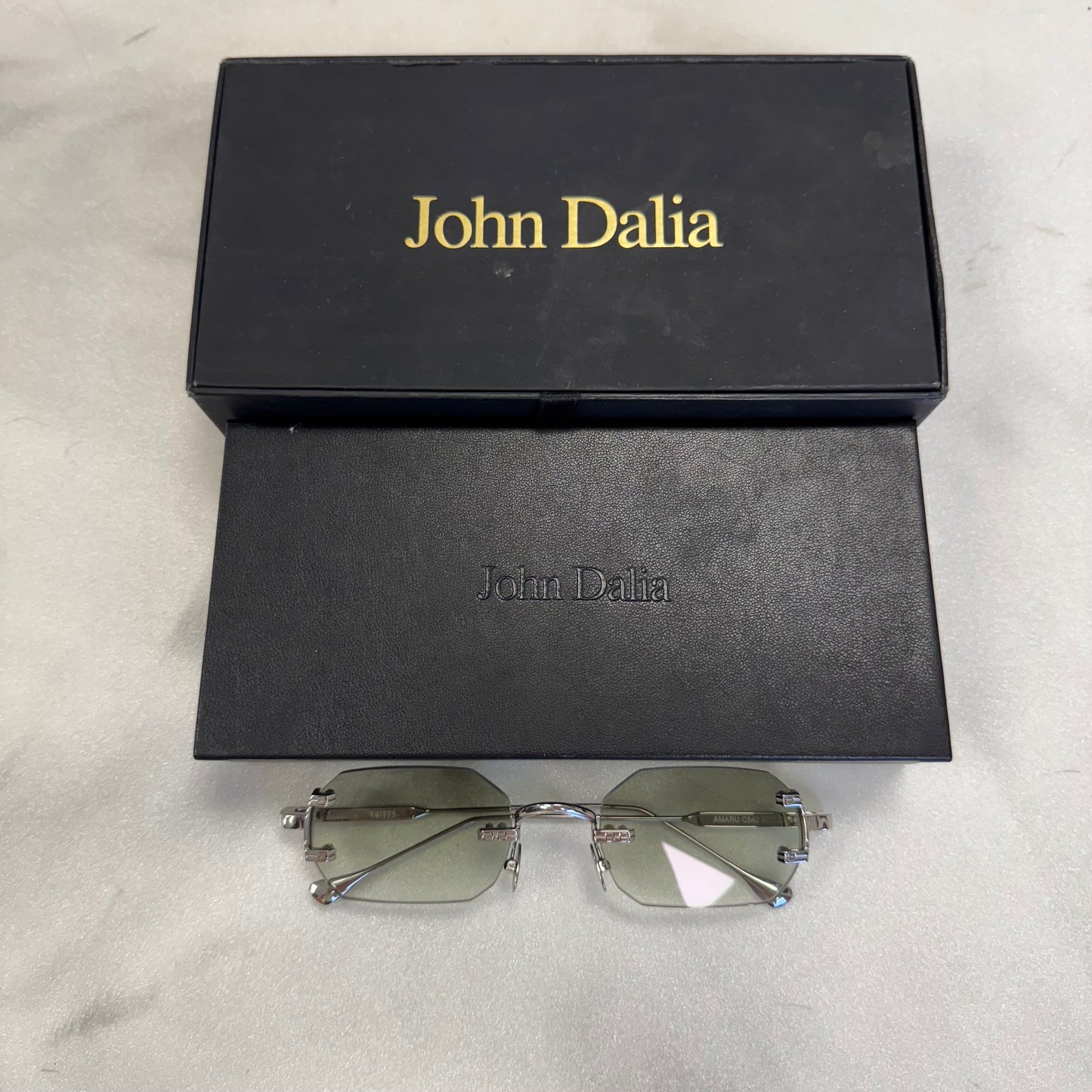 John Dalia Frameless Green Tint Glasses