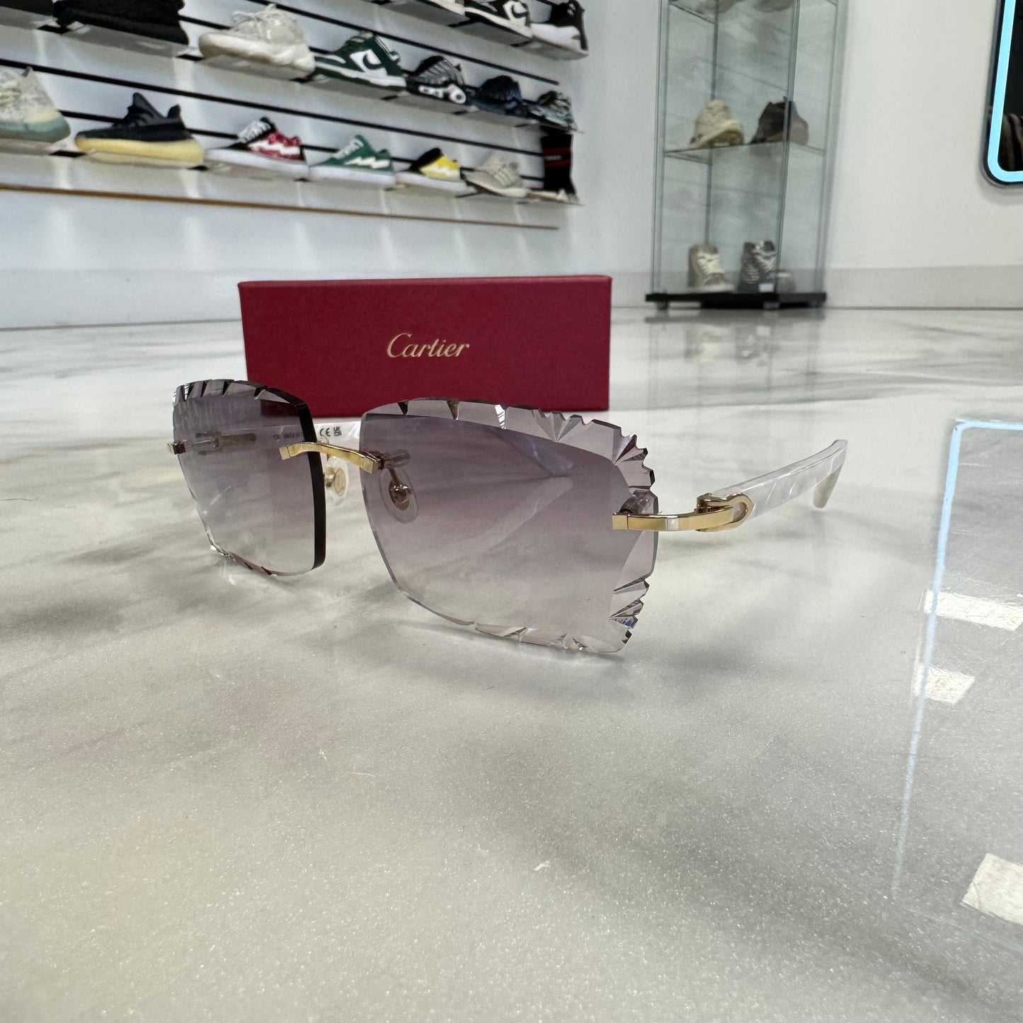 Cartier C Decor Acetate Diamond Cut Glasses