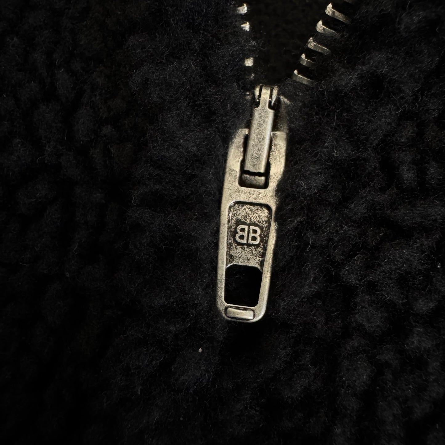 Balenciaga Fleece Zip Up Hoodie Black
