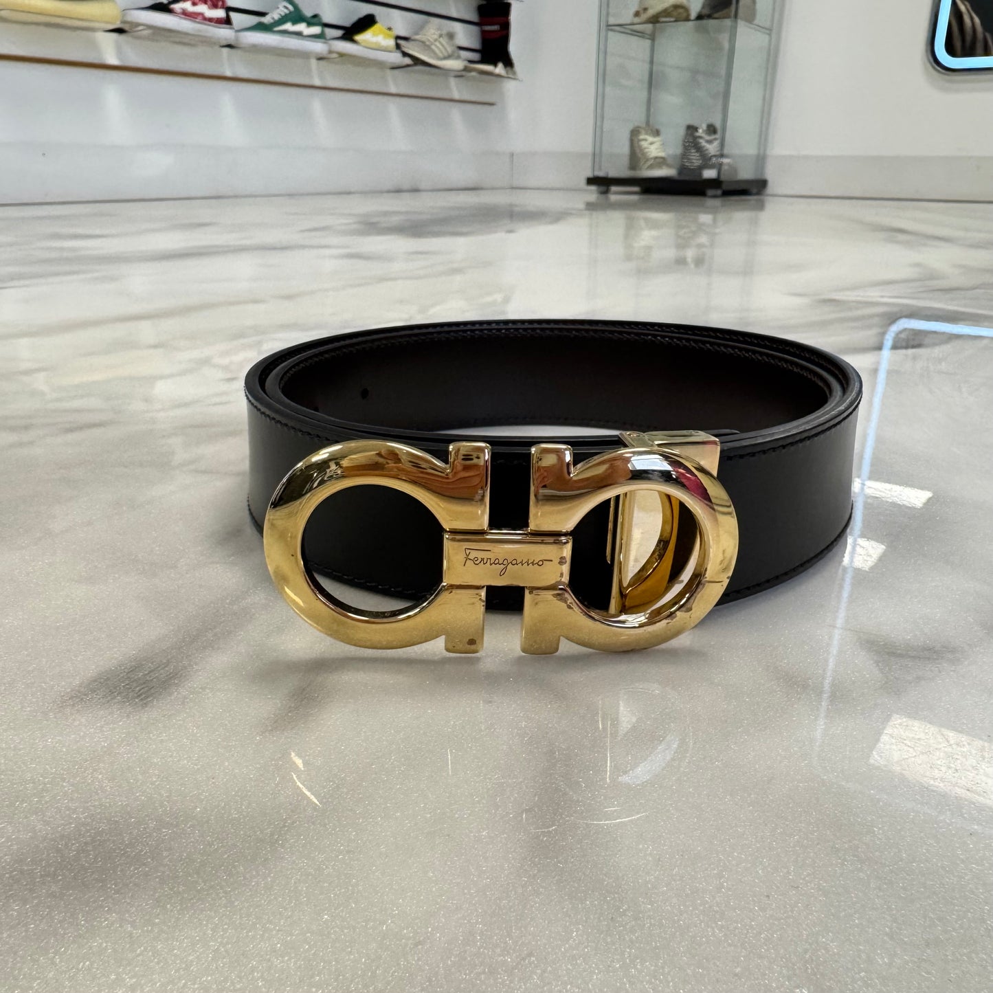 Ferragamo Brown/Black Reversible Belt