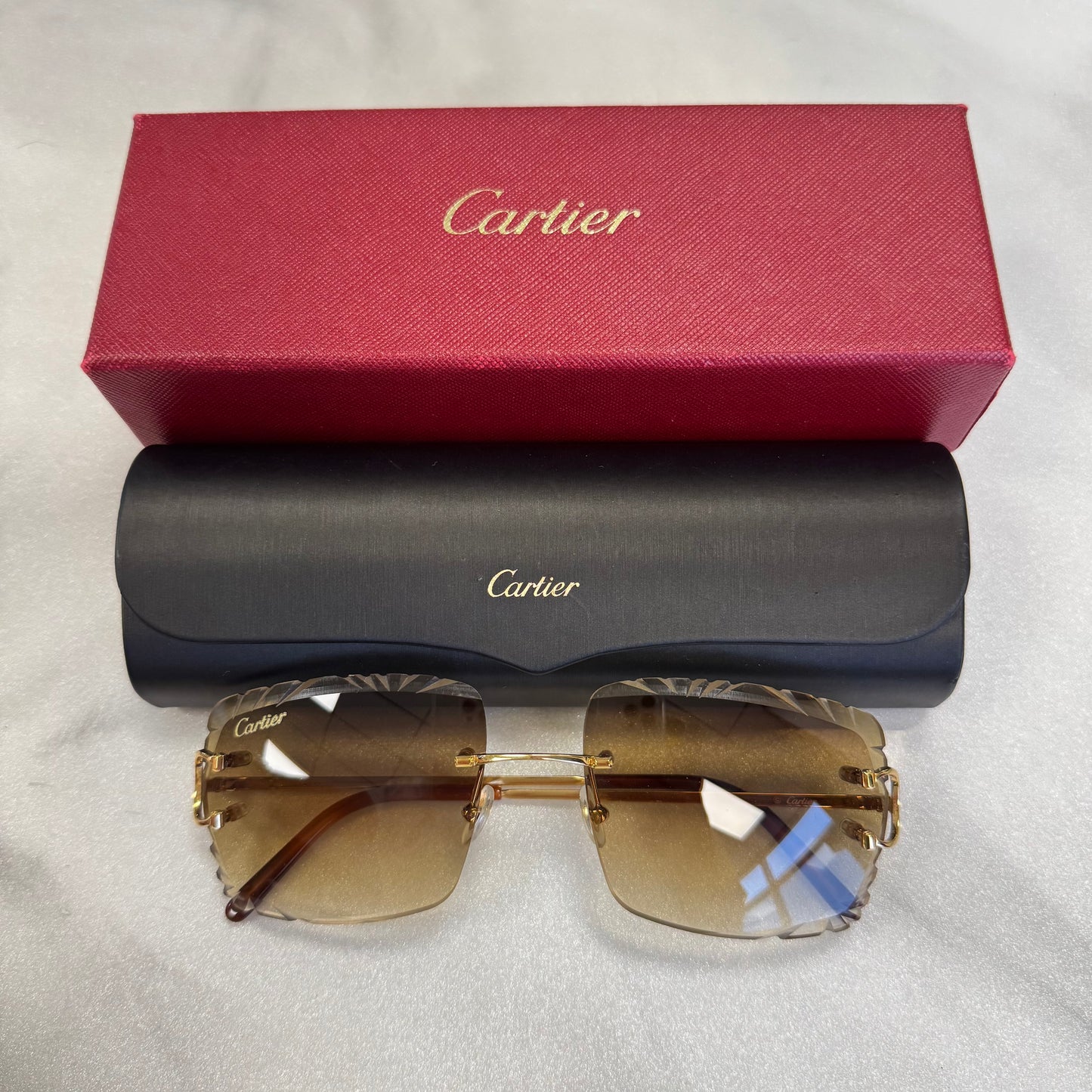 Cartier Big Cs Diamond Cut Glasses
