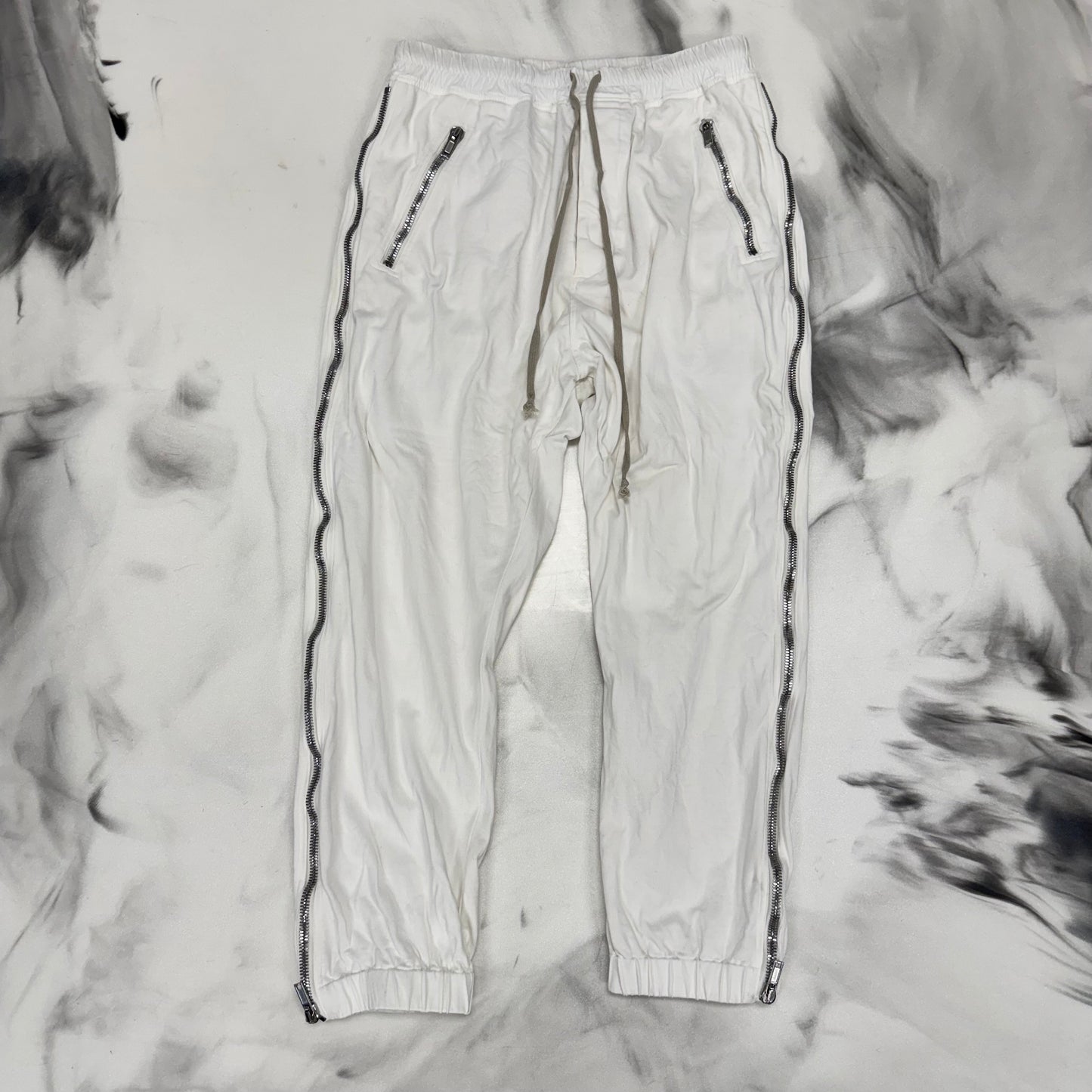 Rick Owens Tecuatl Side Zip Pants White