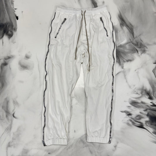 Rick Owens Tecuatl Side Zip Pants White