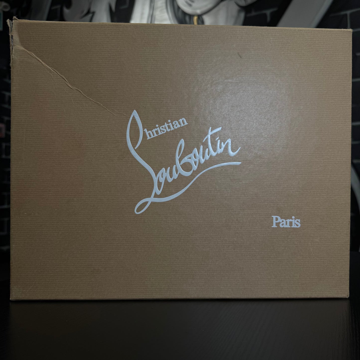 Louboutin Louis Junior Spike Orlato Flat Black Suede