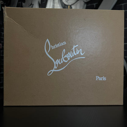 Louboutin Louis Junior Spike Orlato Flat Black Suede