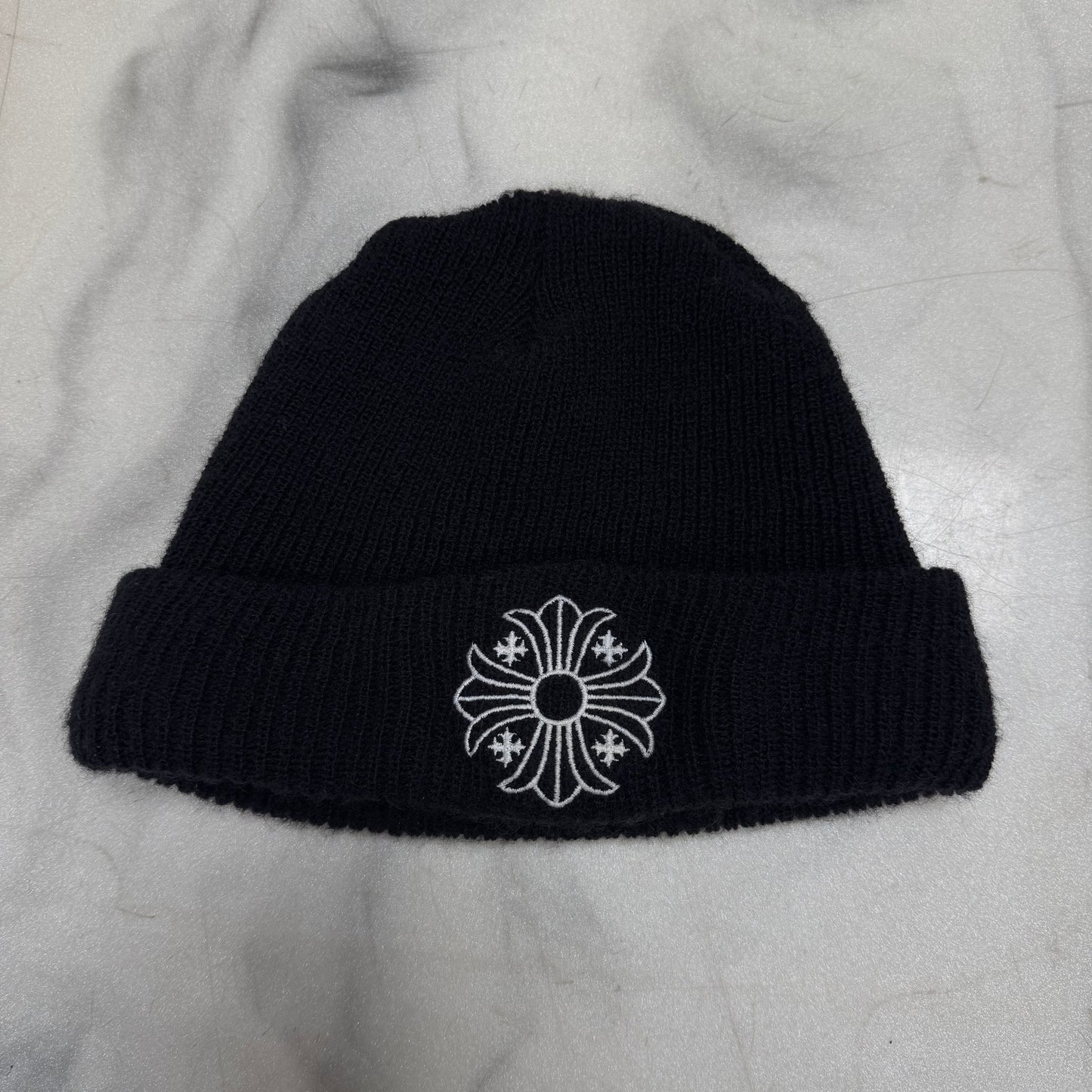 Chrome Hearts Double Logo Beanie Black