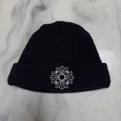 Chrome Hearts Double Logo Beanie Black