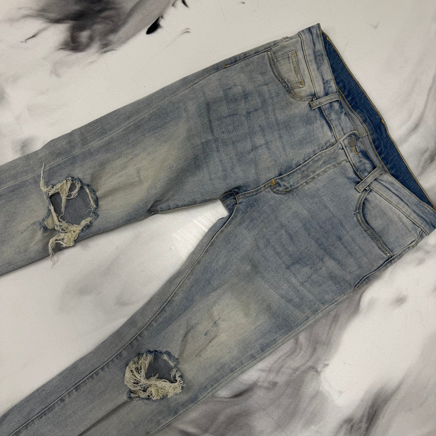 MNML Light Blue Distressed Jeans