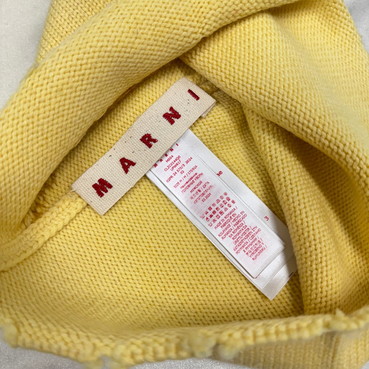Marni Mohair Beanie Yellow