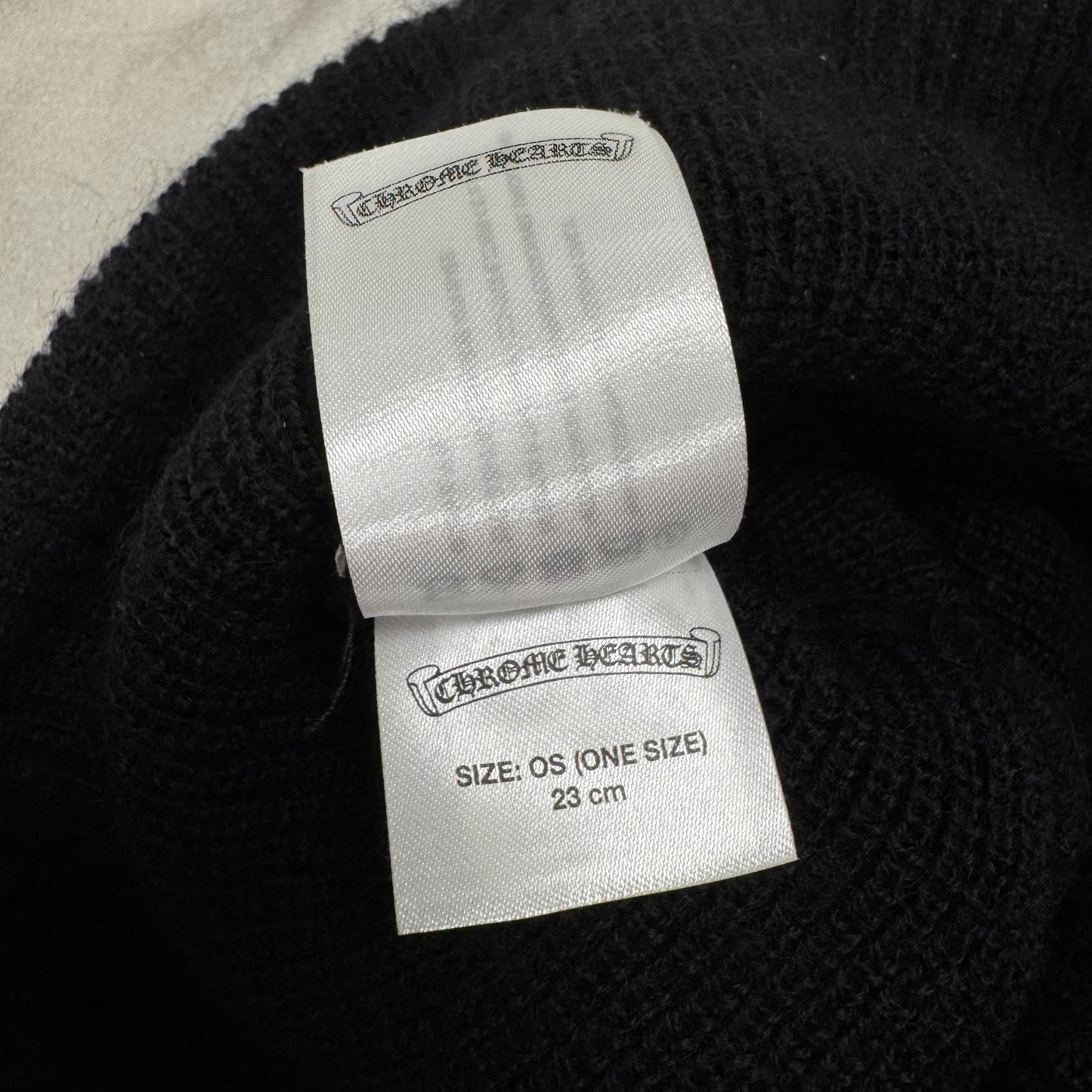 Chrome Hearts Double Logo Beanie Black