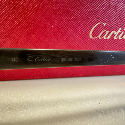 Cartier C Decor White Buffalo Horn Gold Hardware Diamond Cut