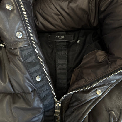 Amiri Lambskin Puffer Brown