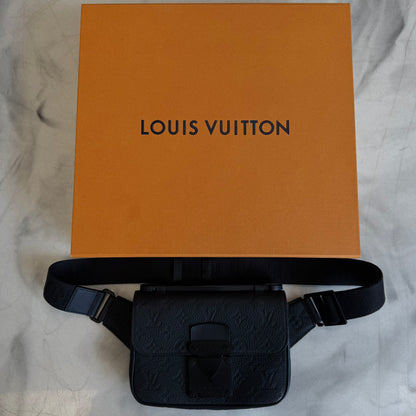 Louis Vuitton Embossed Belt Bag Black