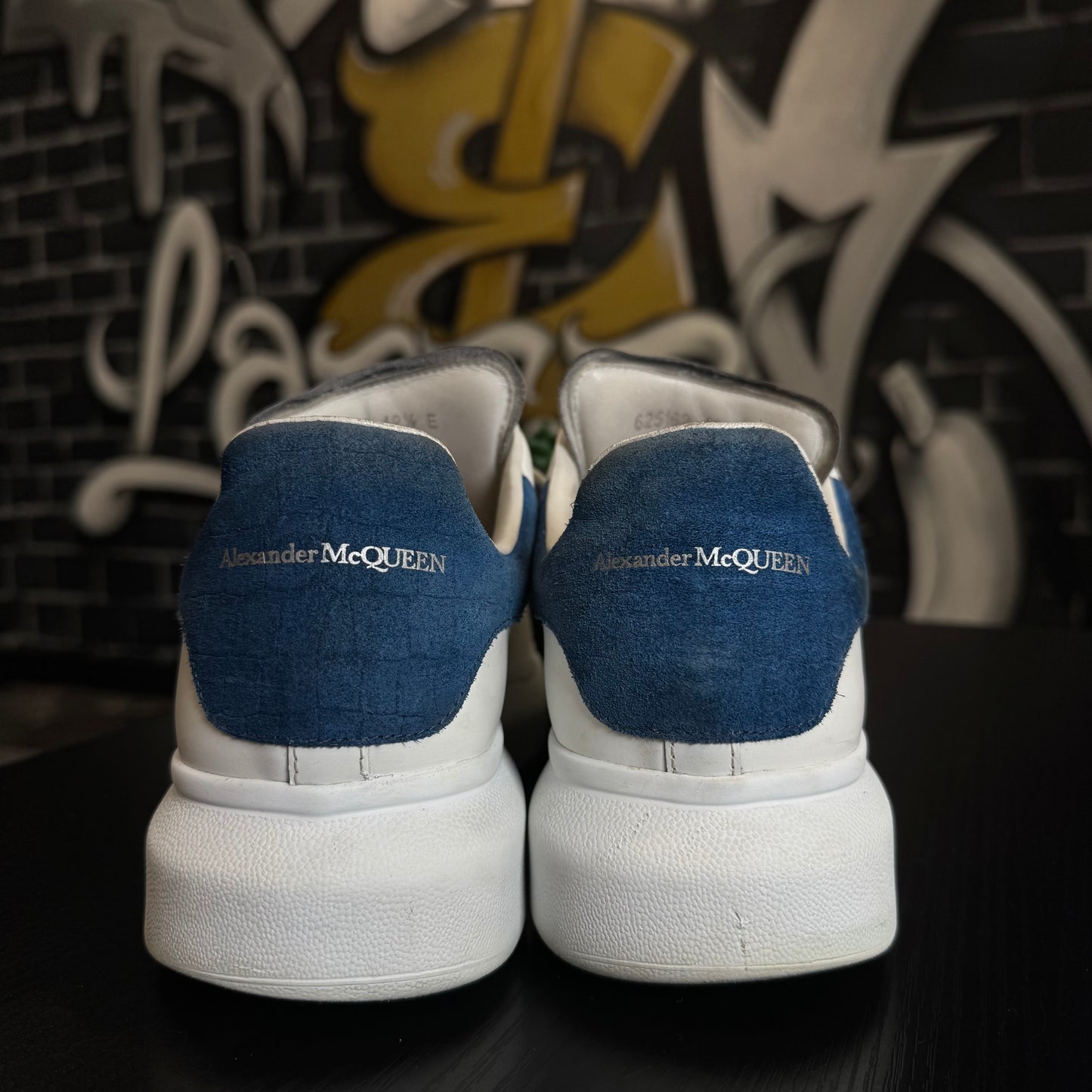 Alexander Mcqueen Oversized Sneakers Crocodile Blue