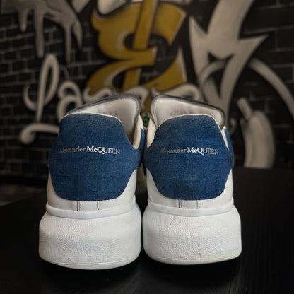 Alexander Mcqueen Oversized Sneakers Crocodile Blue