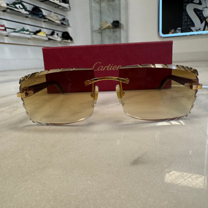 Cartier C Decor White Buffalo Horn Gold Hardware Diamond Cut