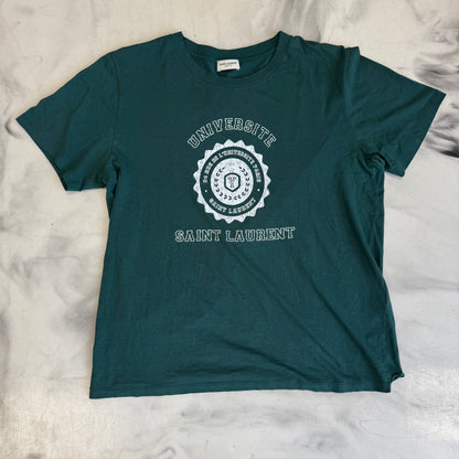 Saint Laurent University Tee Green