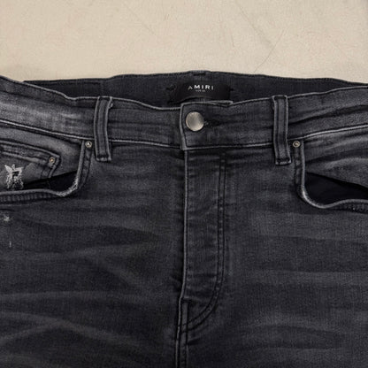 Amiri Jeans Single Knee Cut Black