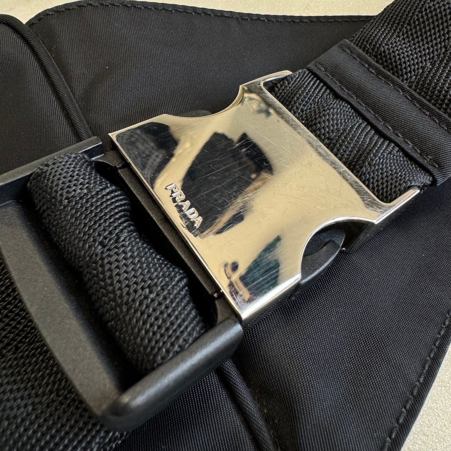 Prada Re-Nylon Tessuto Belt Bag Black