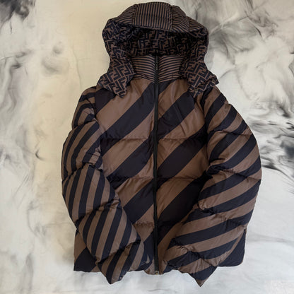 Fendi Reversible Piumino Zucca Striped Jacket