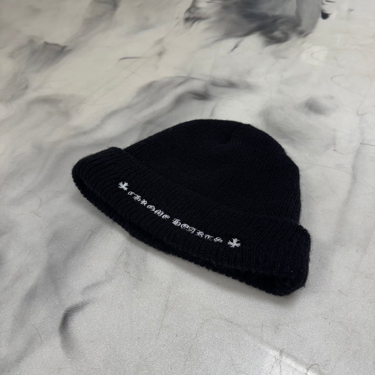 Chrome Hearts Double Logo Beanie Black