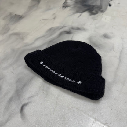 Chrome Hearts Double Logo Beanie Black