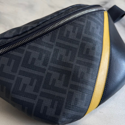 Fendi Zucca Monogram Belt Bag Black