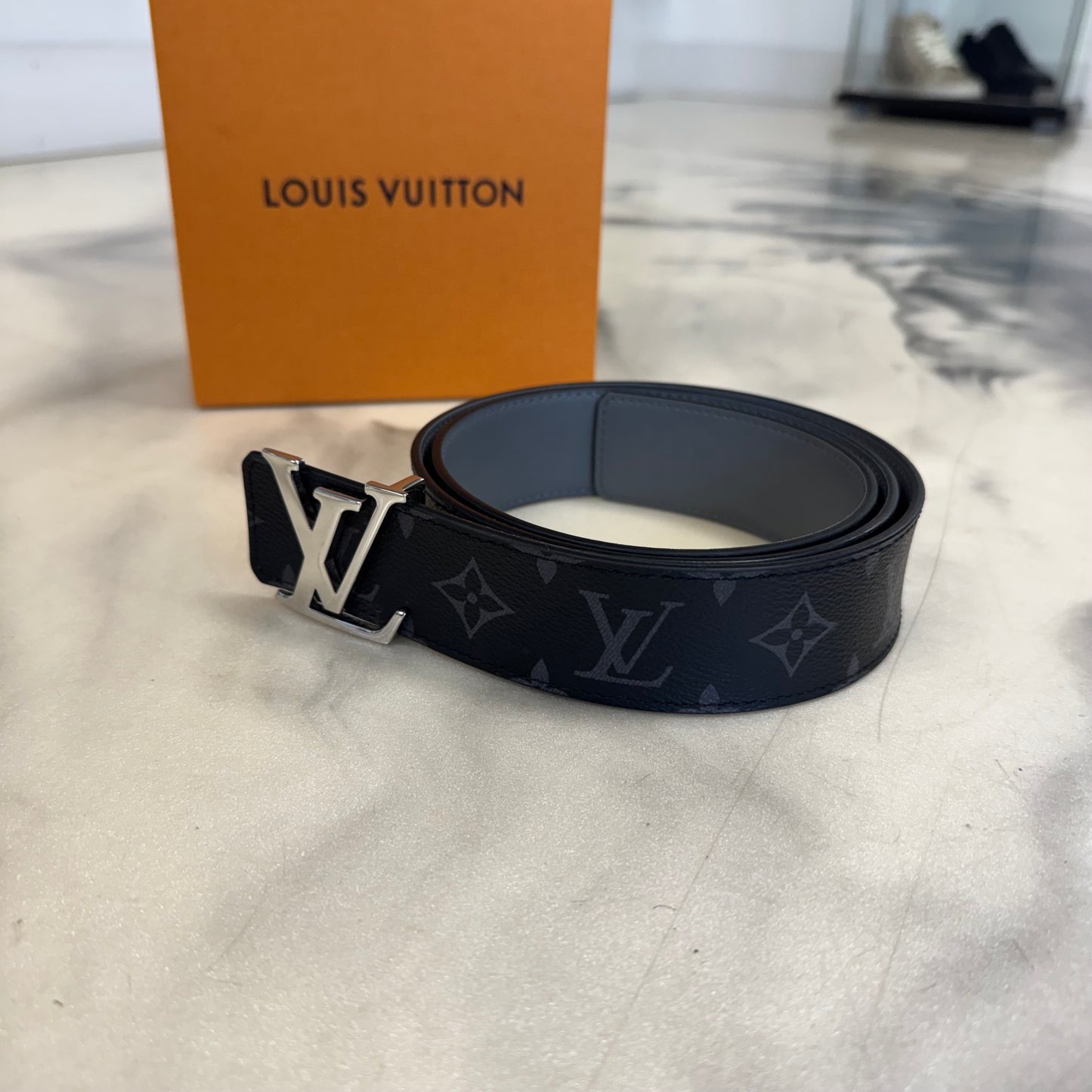 Louis Vuitton Monogram Eclipse Belt Black