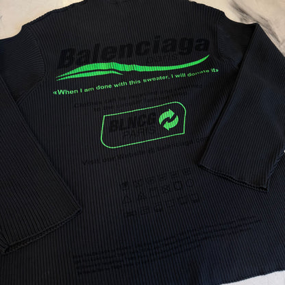 Balenciaga Oversized Ribbed Cotton Sweater