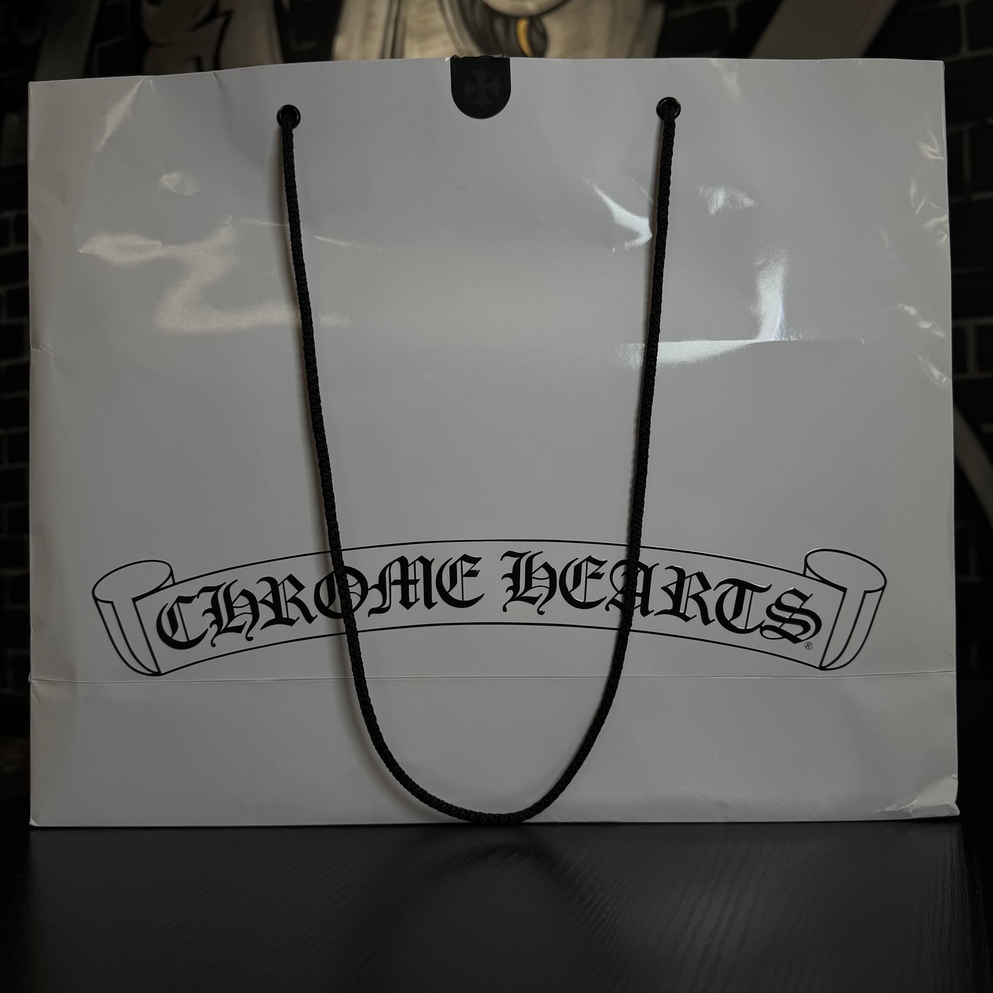 Chrome Hearts Dagger Slip On White Leather