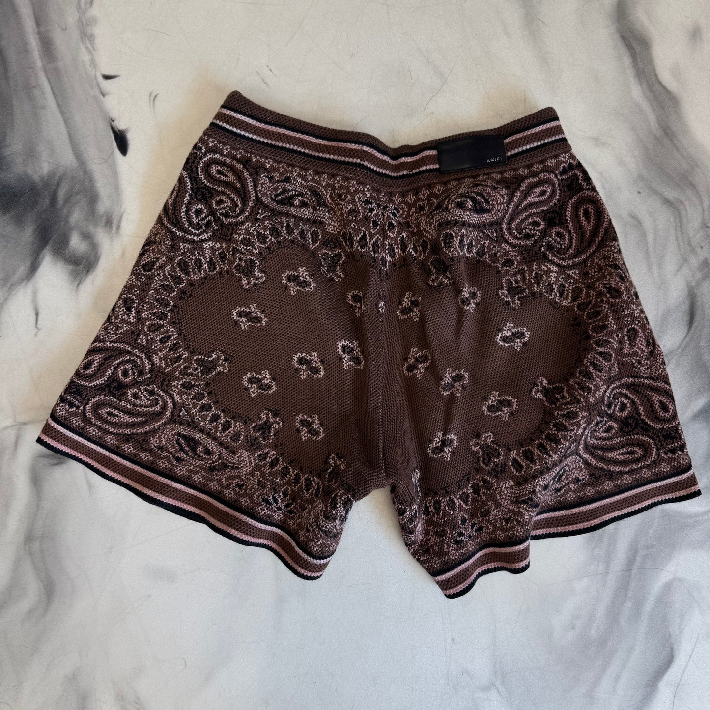 Amiri Paisley Shorts Brown