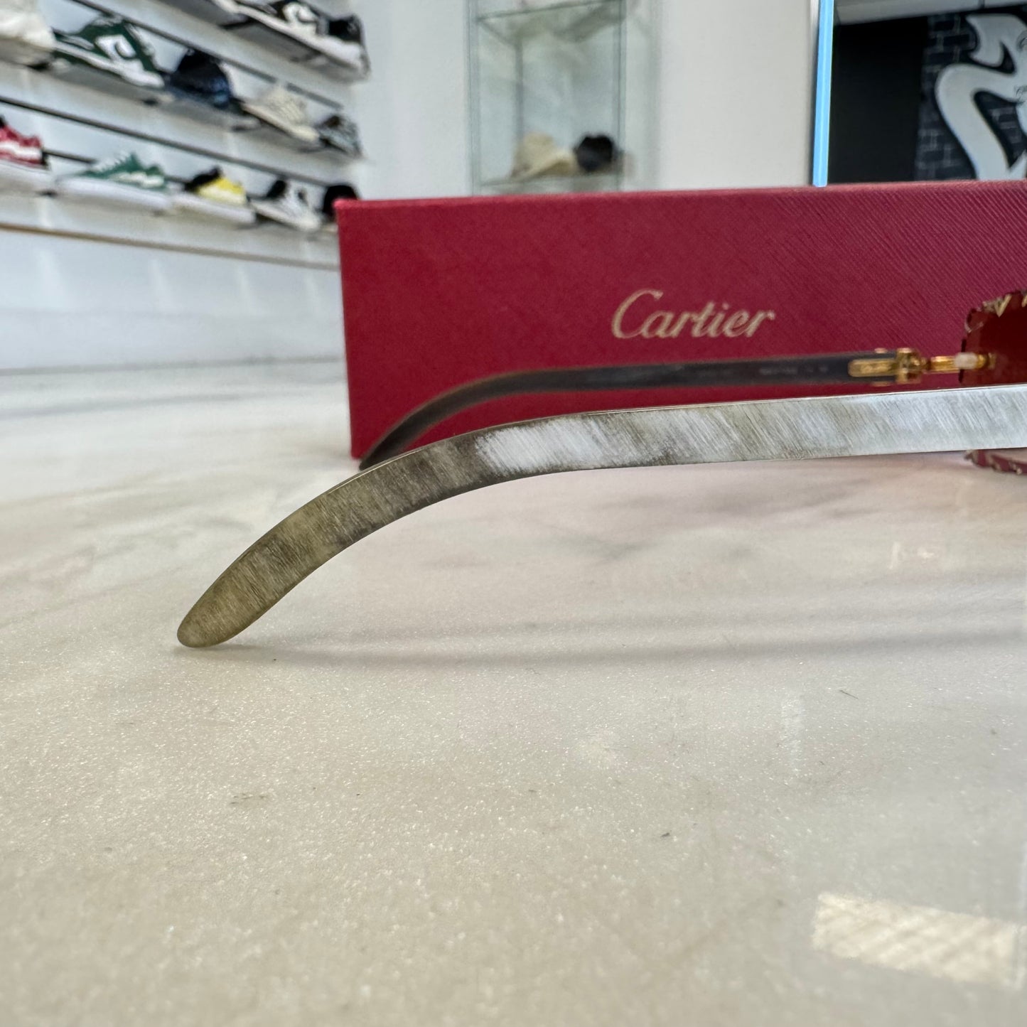 Cartier C Decor White Buffalo Horn Gold Hardware Diamond Cut