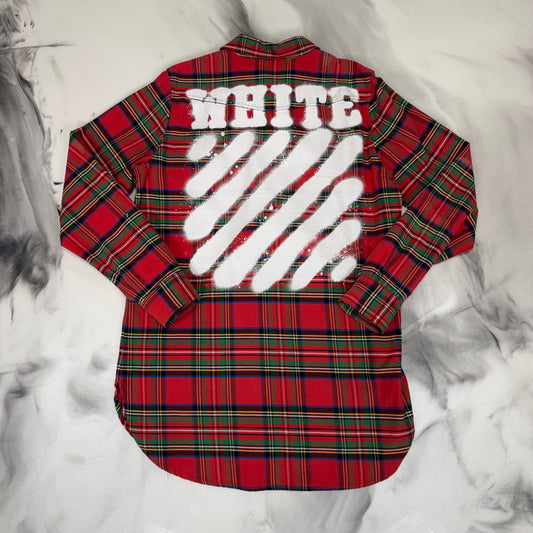 Off White Button Up Flannel