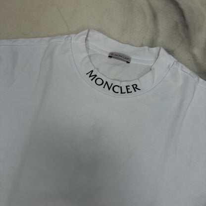 Moncler Neck Logo Tee White